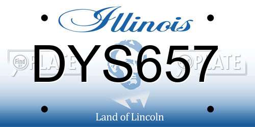 DYS657 Illinois License Plate