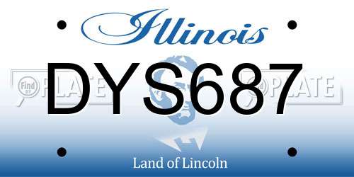 DYS687 Illinois License Plate