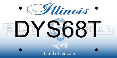 DYS68T Illinois License Plate