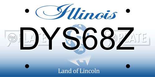 DYS68Z Illinois License Plate