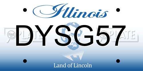 DYSG57 Illinois License Plate