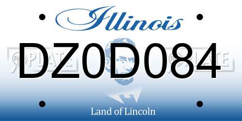 DZ0D084 Illinois License Plate