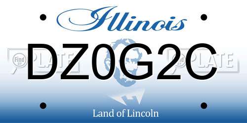 DZ0G2C Illinois License Plate
