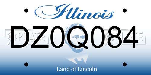 DZ0Q084 Illinois License Plate