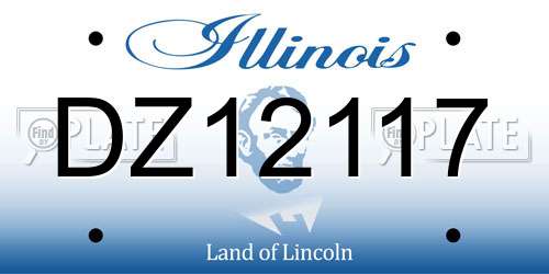 DZ12117 Illinois License Plate