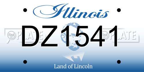 DZ1541 Illinois License Plate
