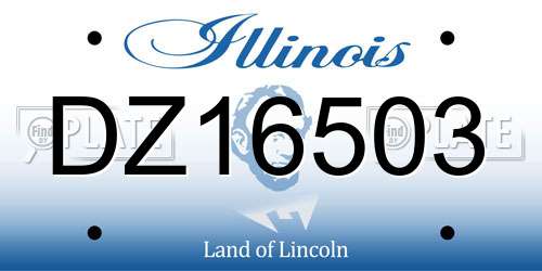 DZ16503 Illinois License Plate