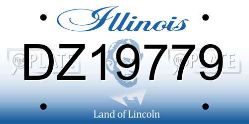 DZ19779 Illinois License Plate