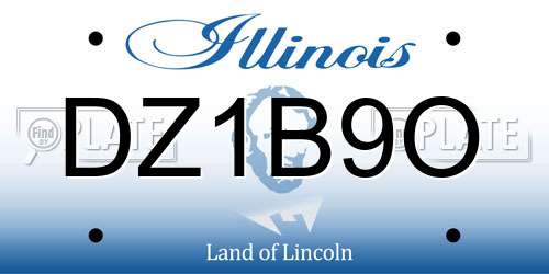 DZ1B9O Illinois License Plate