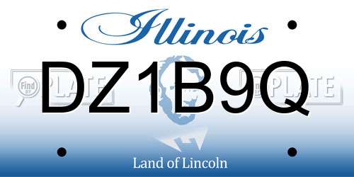 DZ1B9Q Illinois License Plate