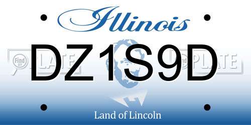 DZ1S9D Illinois License Plate