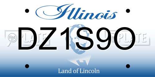 DZ1S9O Illinois License Plate