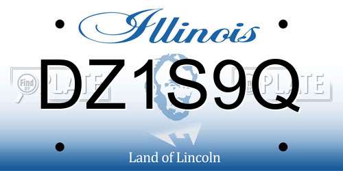 DZ1S9Q Illinois License Plate