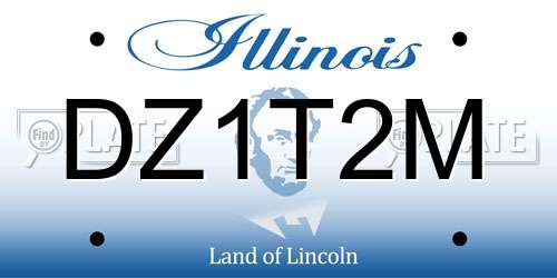 DZ1T2M Illinois License Plate