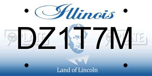 DZ1T7M Illinois License Plate
