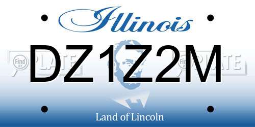 DZ1Z2M Illinois License Plate