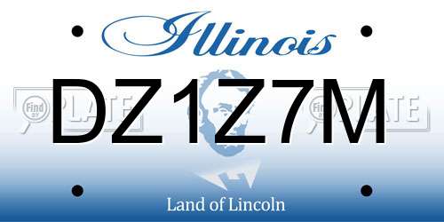 DZ1Z7M Illinois License Plate