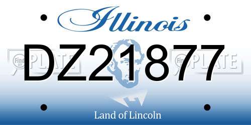 DZ21877 Illinois License Plate