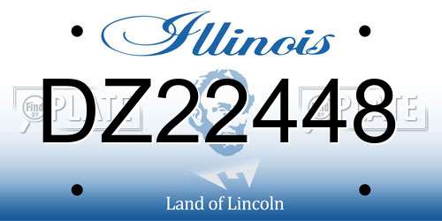 DZ22448 Illinois License Plate