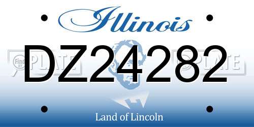 DZ24282 Illinois License Plate