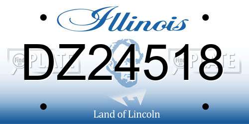 DZ24518 Illinois License Plate