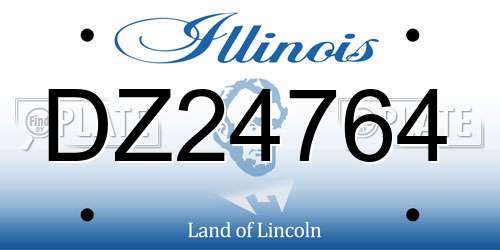 DZ24764 Illinois License Plate
