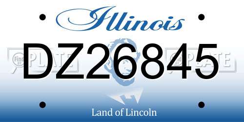 DZ26845 Illinois License Plate