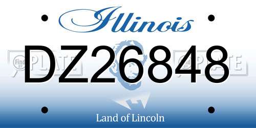 DZ26848 Illinois License Plate
