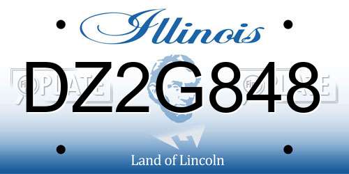 DZ2G848 Illinois License Plate