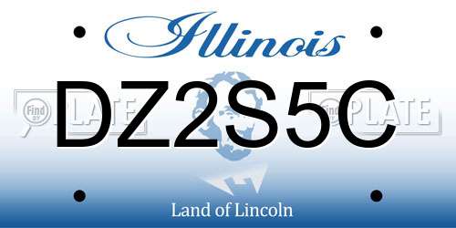 DZ2S5C Illinois License Plate