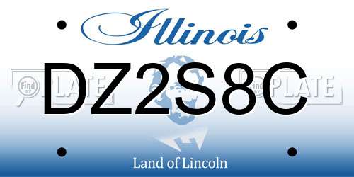 DZ2S8C Illinois License Plate