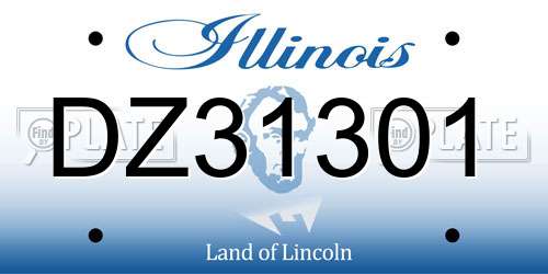 DZ31301 Illinois License Plate