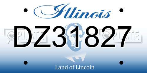 DZ31827 Illinois License Plate