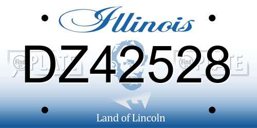 DZ42528 Illinois License Plate