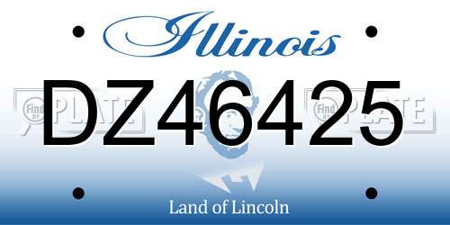 DZ46425 Illinois License Plate