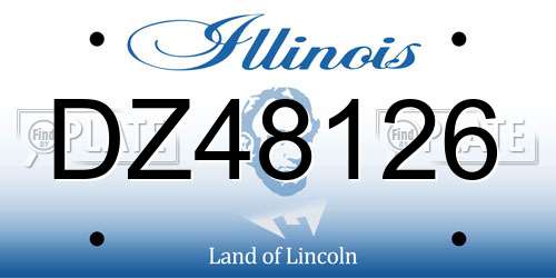 DZ48126 Illinois License Plate