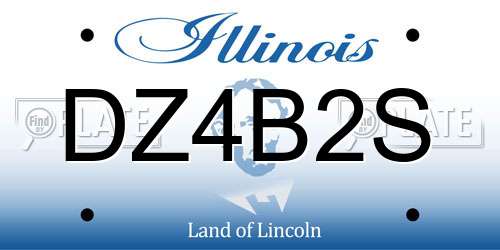 DZ4B2S Illinois License Plate