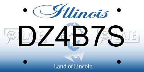 DZ4B7S Illinois License Plate