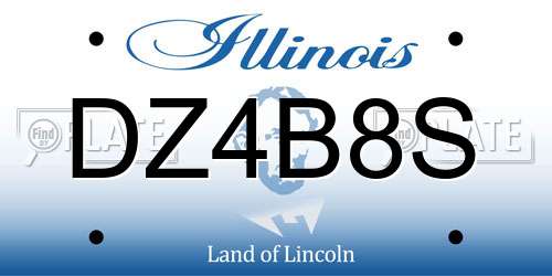 DZ4B8S Illinois License Plate