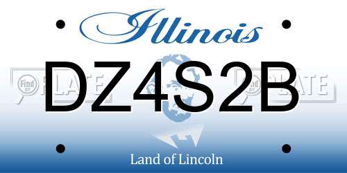 DZ4S2B Illinois License Plate