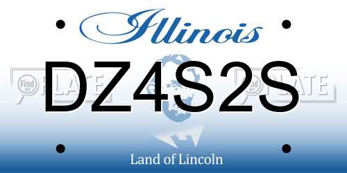 DZ4S2S Illinois License Plate
