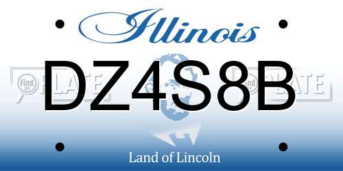 DZ4S8B Illinois License Plate