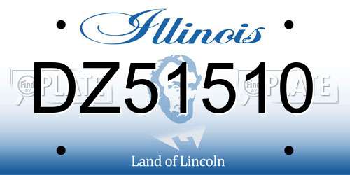 DZ51510 Illinois License Plate