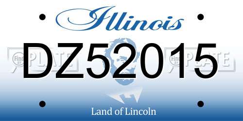 DZ52015 Illinois License Plate