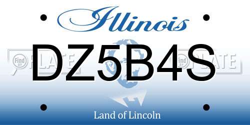 DZ5B4S Illinois License Plate
