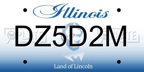 DZ5D2M Illinois License Plate