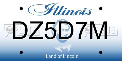 DZ5D7M Illinois License Plate