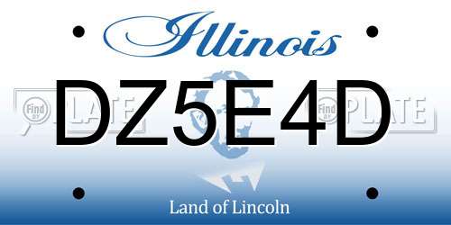 DZ5E4D Illinois License Plate
