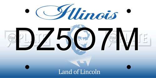 DZ5O7M Illinois License Plate