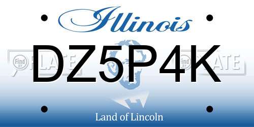 DZ5P4K Illinois License Plate
